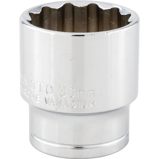 1/2in. Drive, Standard Bi-Hexagon Socket, 16mm, Metric, Polished Finish