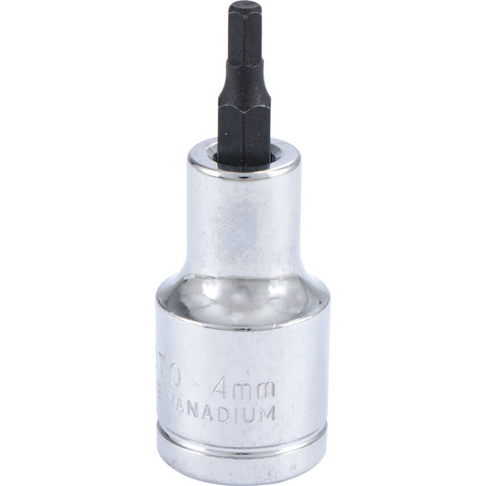 1/2in. Drive, Standard Hexagon Bit Socket, 55mm, Metric, Polished Finish