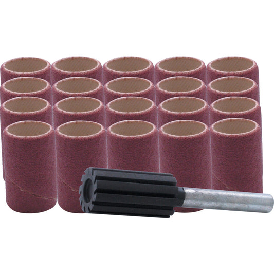 Sanding Band Set, 51 x 25mm, P120/P60/P80, Aluminium Oxide, 20 Piece