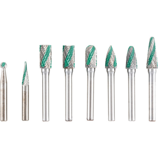 8 Piece Speedway Dual Cut Burr Set - 6.0mm Shank