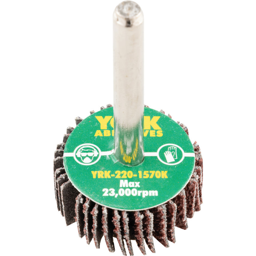 Flap Wheel, 30 x 10mm, P40, Aluminium Oxide, 6mm Shank