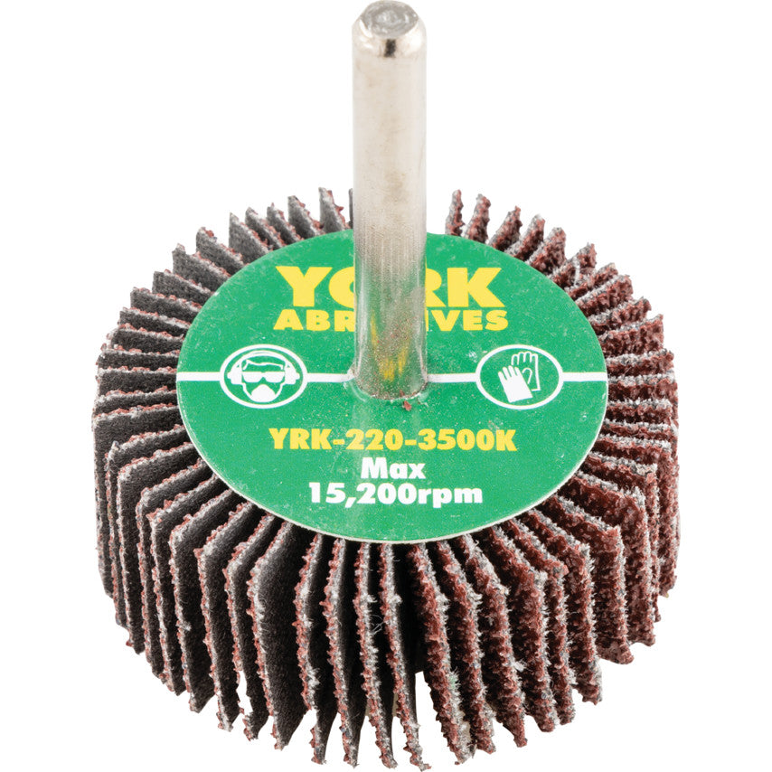 Flap Wheel, 50 x 20mm, P40, Aluminium Oxide, 6mm Shank