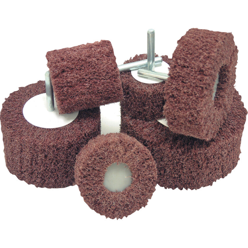 Non-Woven Flap Wheel, 76 x 25 x 6mm, Coarse, Aluminium Oxide